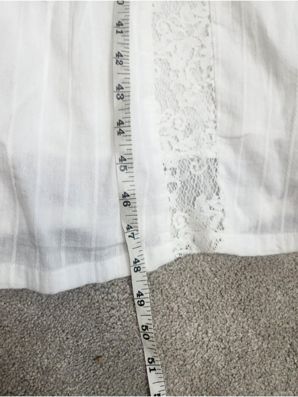 Adelyn Rae 100% Cotton White Eyelet Lace Sleeveless Maxi Dress Size Large Beach - Picture 10 of 13